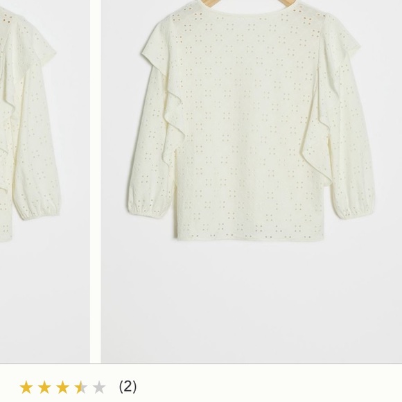 Anthropologie ruffled eyelet top! - Picture 2 of 3